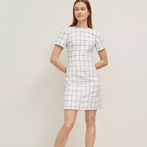 NWT / NIB Petite Plaid Tweed Button Pocket Dress